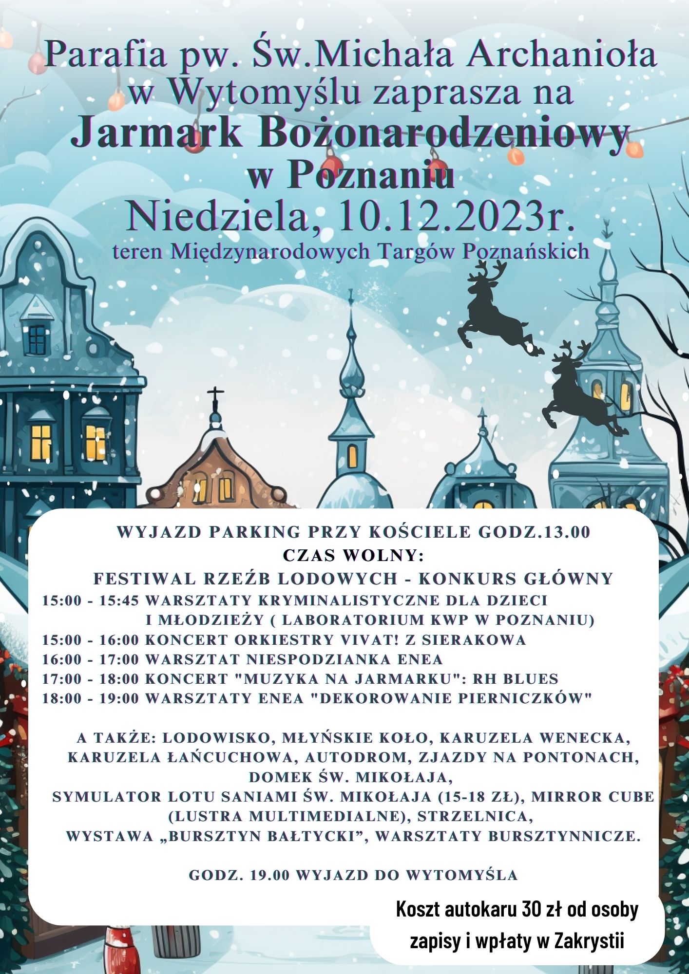 White and Blue Illustrated Christmas Market Sale Poster (5)